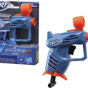 Hasbro Nerf Elite 2.0 Ace SD-1 Blaster, 2 Official Nerf Elite Darts, Integrated